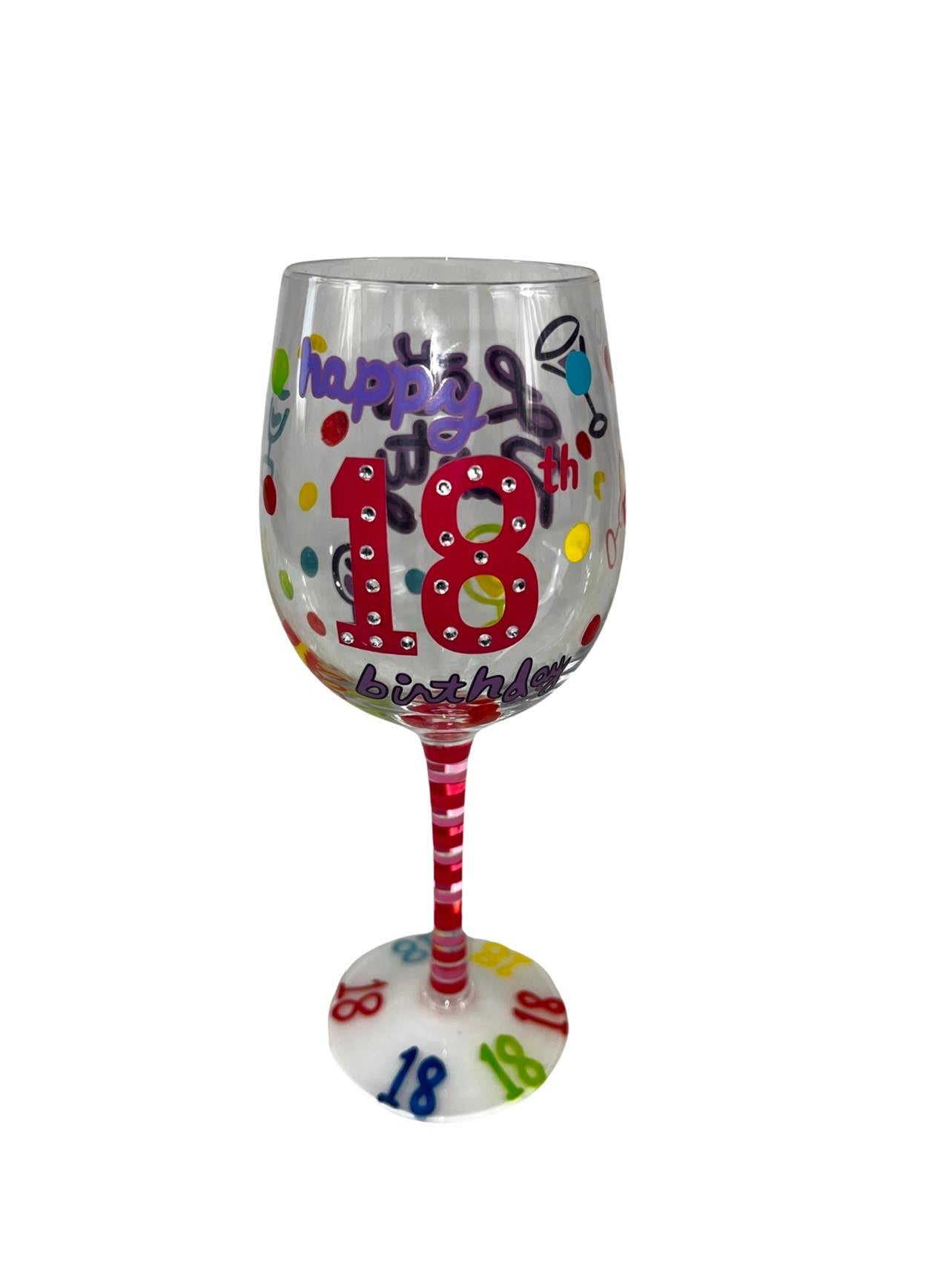 18th Birthday Glass
