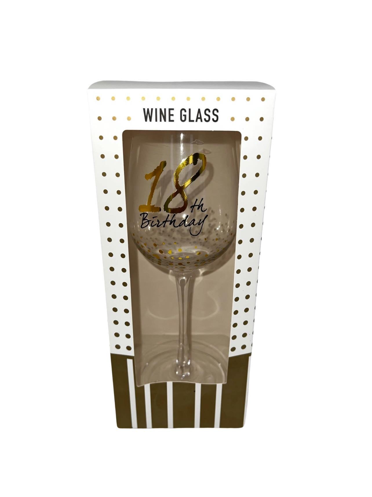 18th Birthday Glass