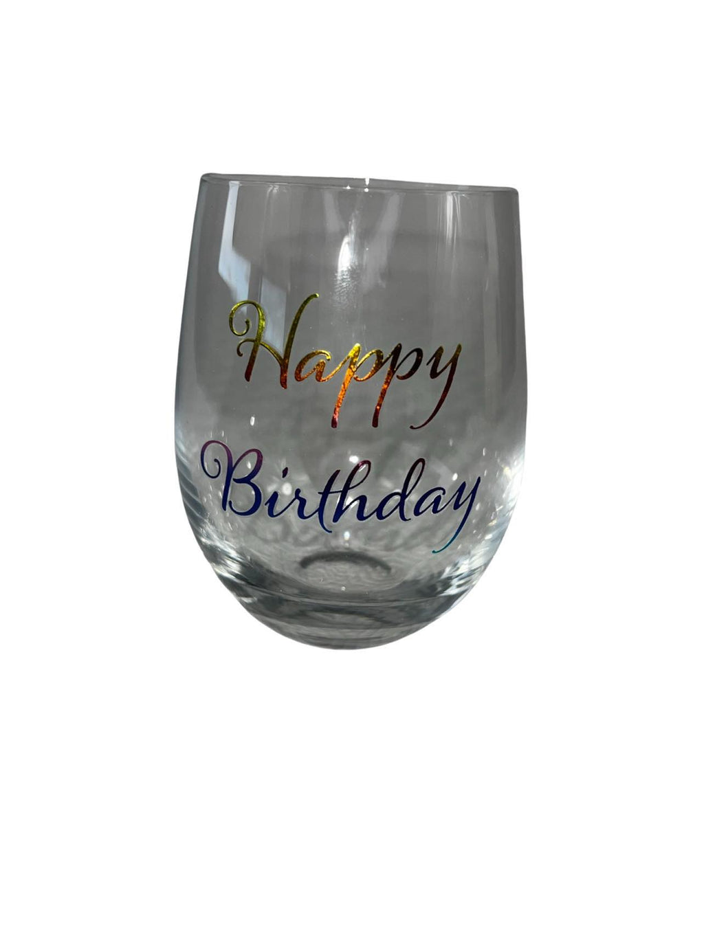 Happy Birthday Glass