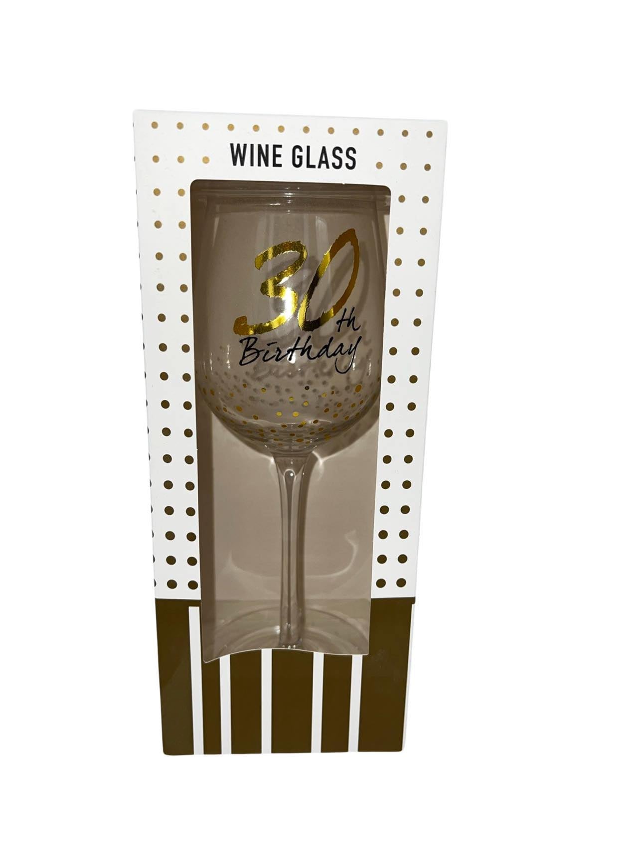 30th Birthday Glass