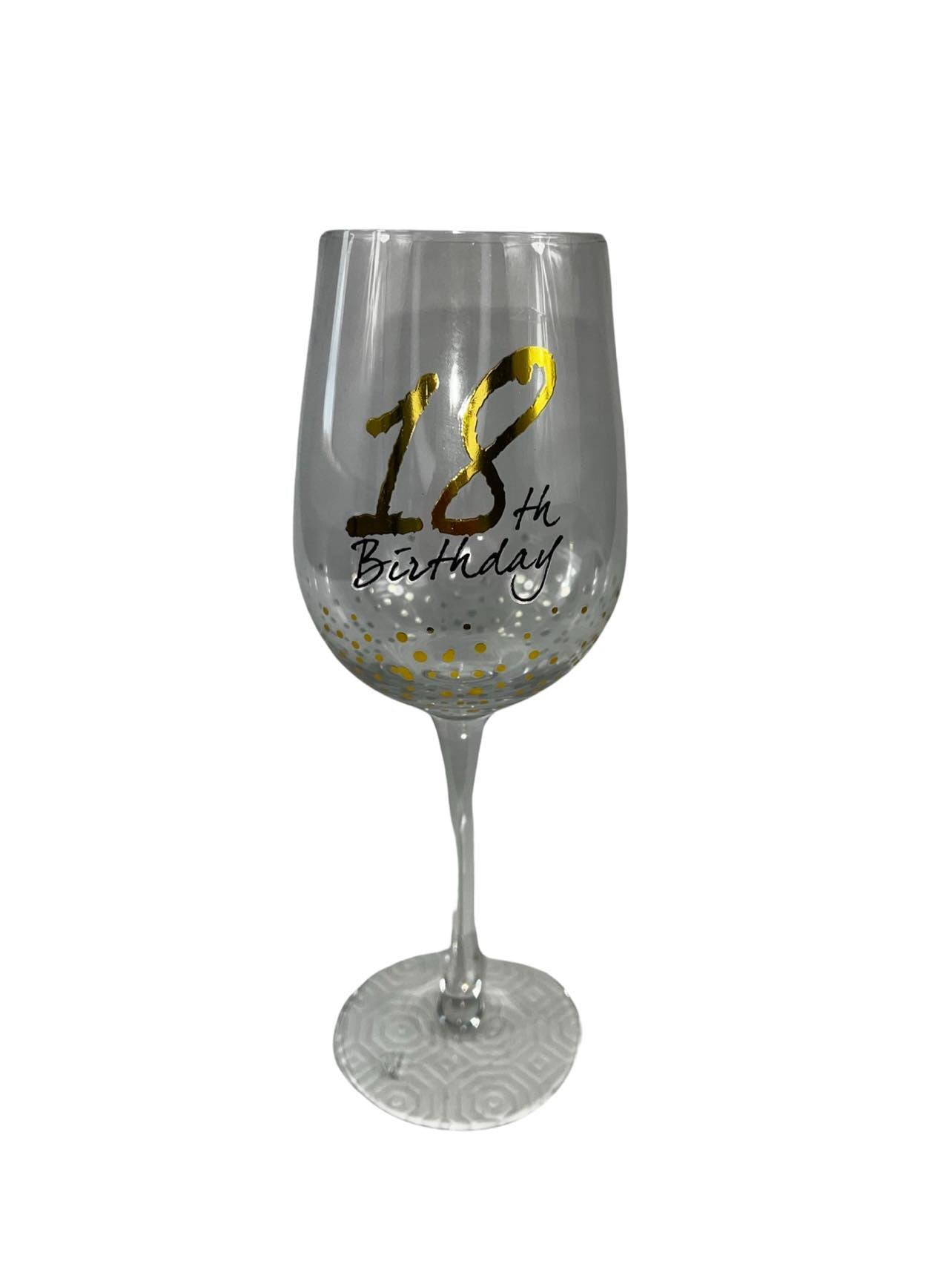 18th Birthday Glass