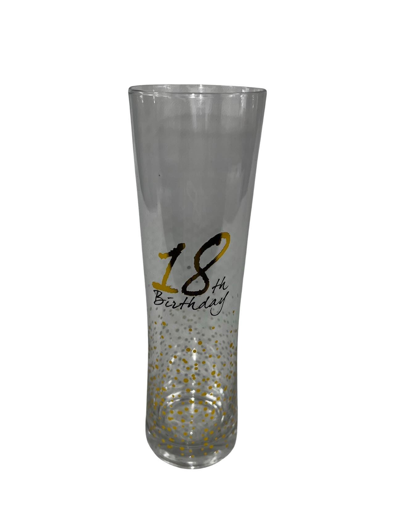 18th Birthday Glass
