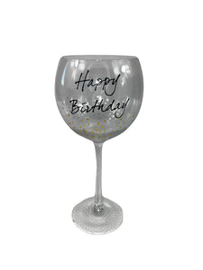 Happy Birthday Glass