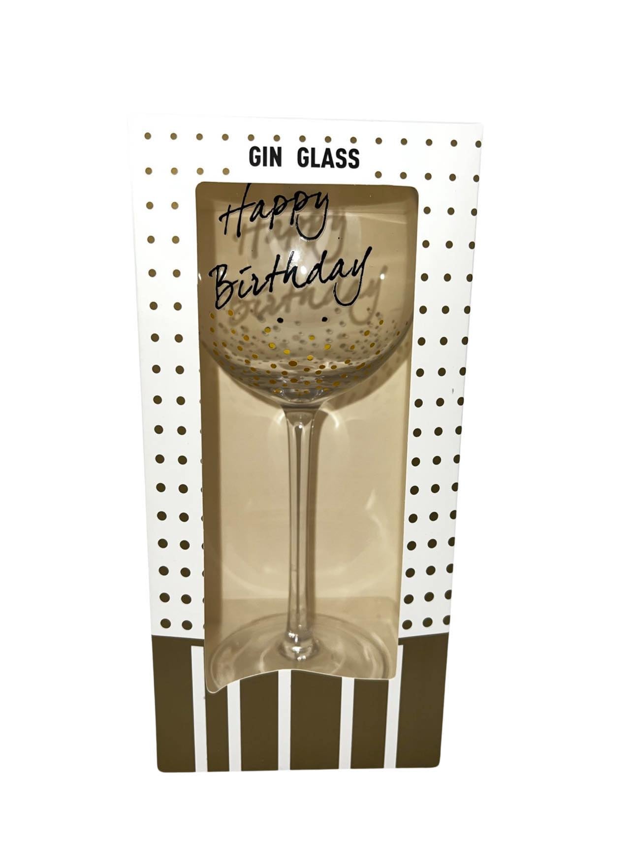 Happy Birthday Glass