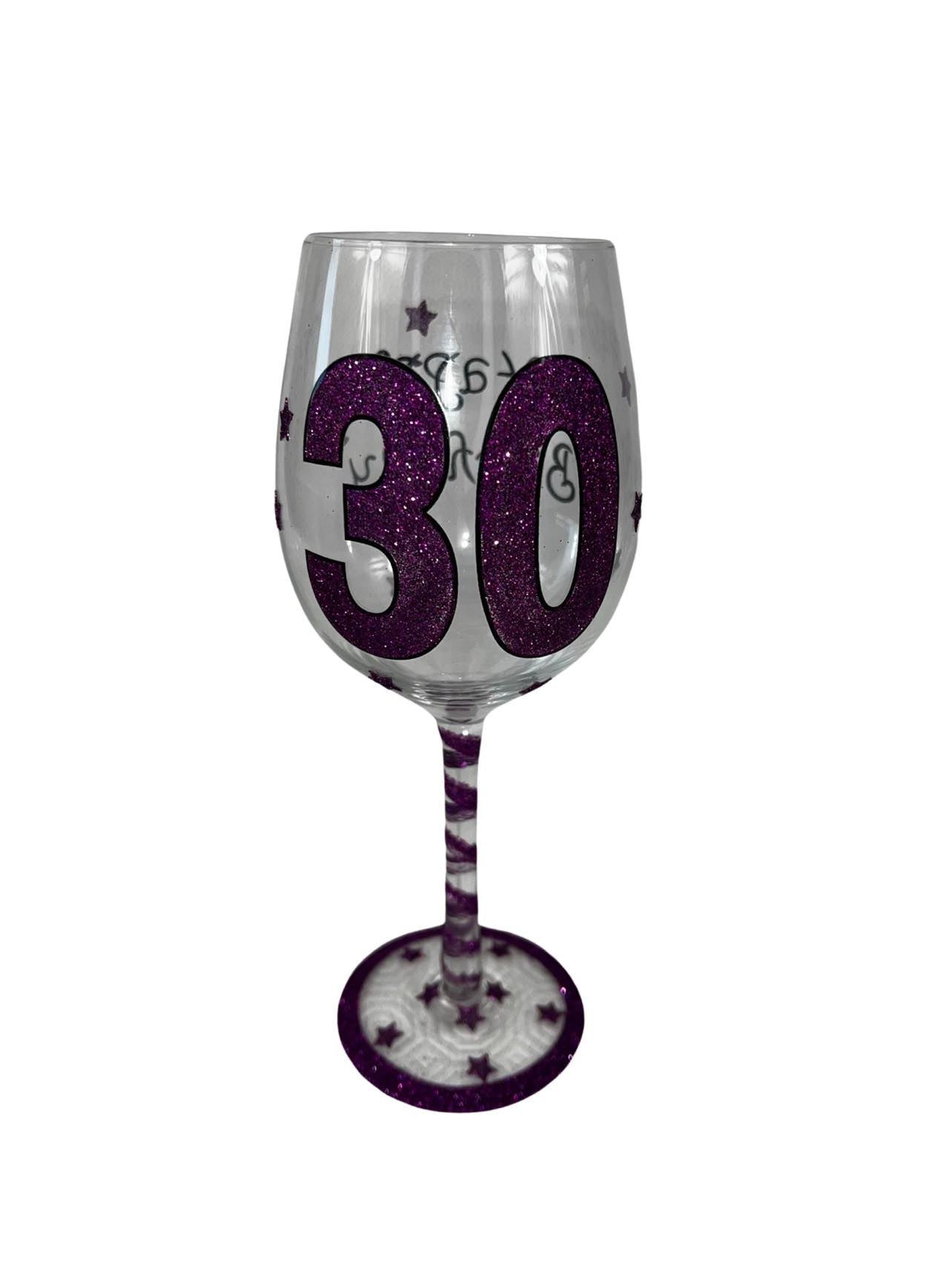 30th Birthday Glass